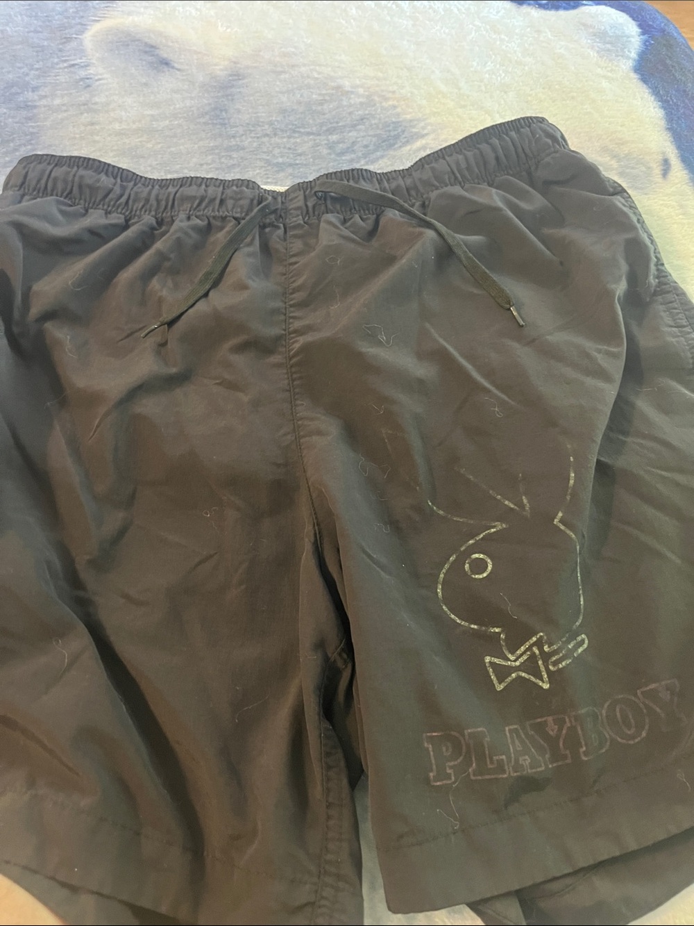 PLAYBOY Black Kids Logo Swim Shorts
